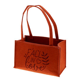 "Fall in love" draagtasje 18 cm roest