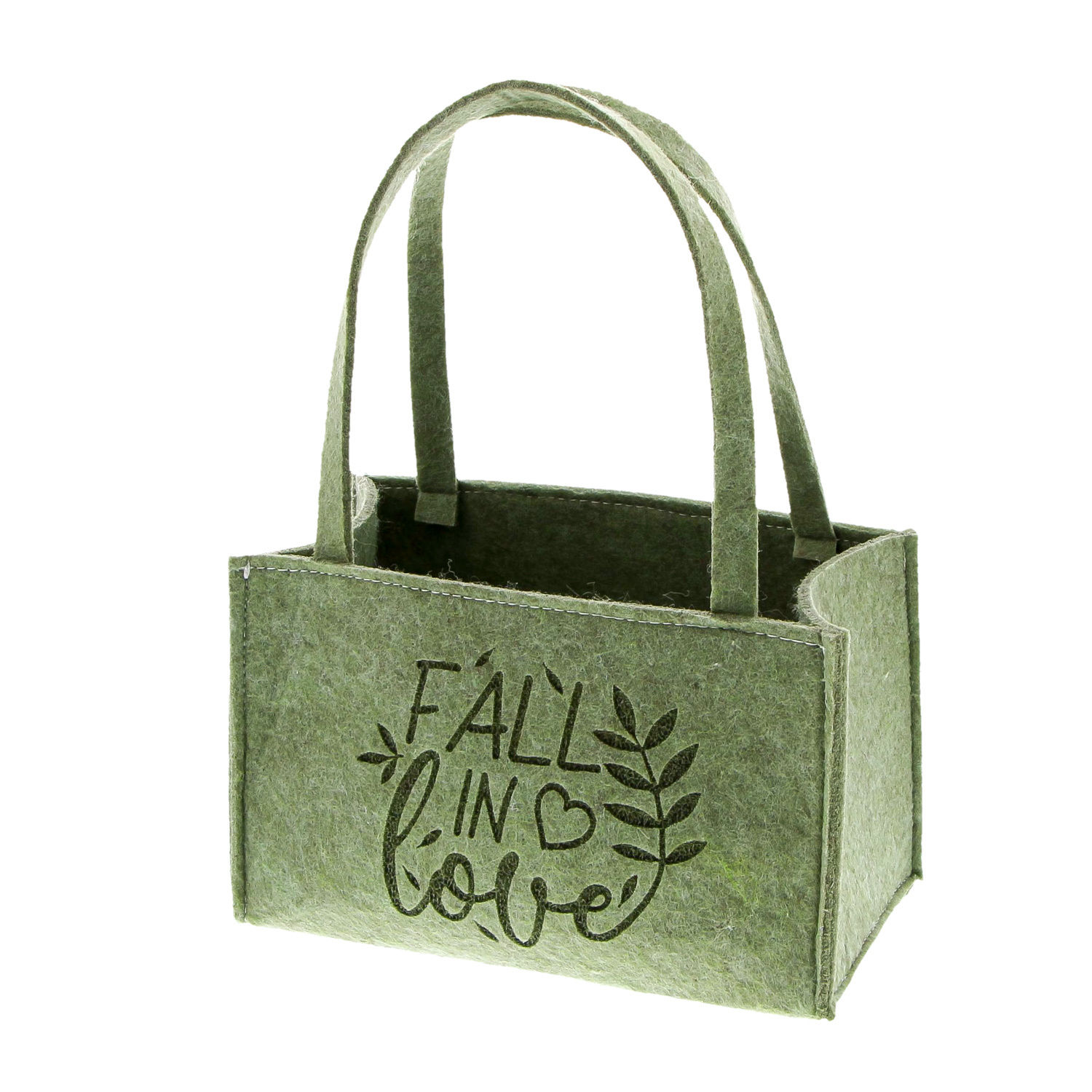 "Fall in love" draagtasje 18 cm smokey green - 180*100*230mm - 6 stuks