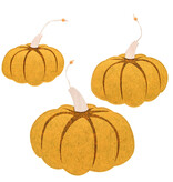 Pendentif déco citrouille 2 sets de 3 pièces - ocre - 330*40*280mm