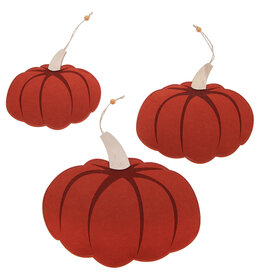 Pendentif déco citrouille 2 sets de 3 pièces - rouille