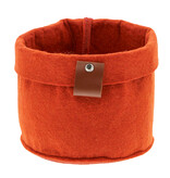 Mandje vilt rond 13 cm - roest  - 130*130*105mm - 8 stuks