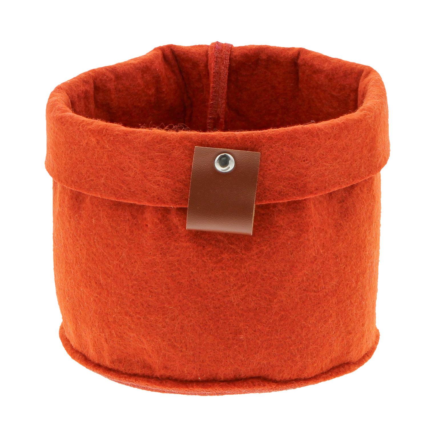 Basket felt round 13 cm - rust - 130*130*105mm - 8 pieces
