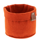 Panier en feutre rond 13 cm - rouille   - 130*130*105mm - 8 pièces