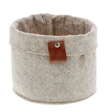 Korb fühlte sich rund an 13 cm - Beige   - 130*130*105mm - 8 Stück