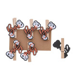 "BOO" avec 2 clips fantômes- 42*13*48mm - 36 pièces