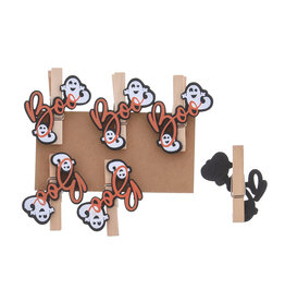 "BOO" with 2 ghost clips
