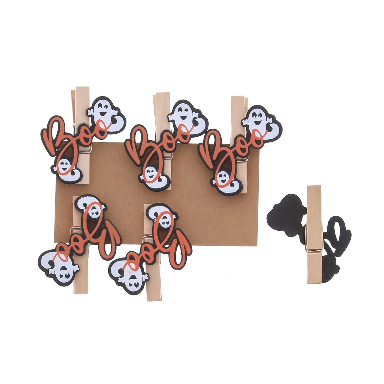 "BOO" with 2 ghost clips - 42*13*48mm - 36 pieces
