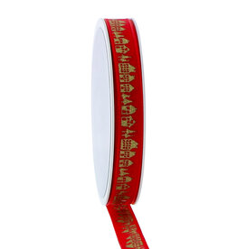 Uitverkoop!! Lint Avenue rood met goud