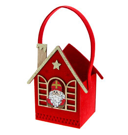 Sint "Vintage"  huis mand met hengsel groot