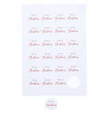 Sticker 4 cm " Merry Christmas" rouge - 297*210*mm - 5 x 24 pièces