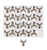 Sticker brillant "Nonde" tête de cerf- 242*205mm - 5x28 = 140 pièces