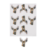 Sticker brillant "Nondo" tête de cerf- 242*205mm - 5x9 = 45 pièces