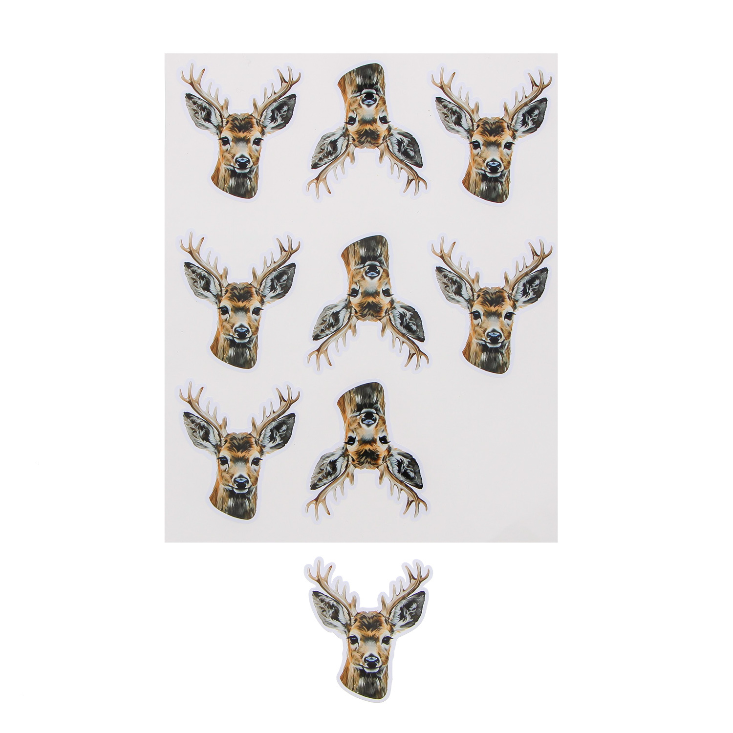 Sticker shiny "Nondo" deer head- 242*205mm - 5x9 = 45 pieces