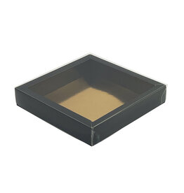 Black square window box with lid