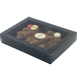 GK7 Window box with transparant lid (matt black) - 175*120*33mm - 100 pieces