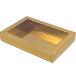 GK7 Window box with transparant lid (shiny gold) - 175*120*33mm - 100 pieces