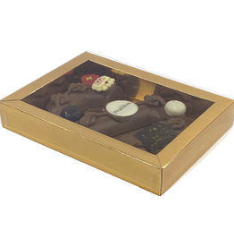 GK7 Window box with transparant lid (shiny gold)