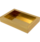 GK7 Window box with transparant lid (shiny gold) - 175*120*33mm - 100 pieces