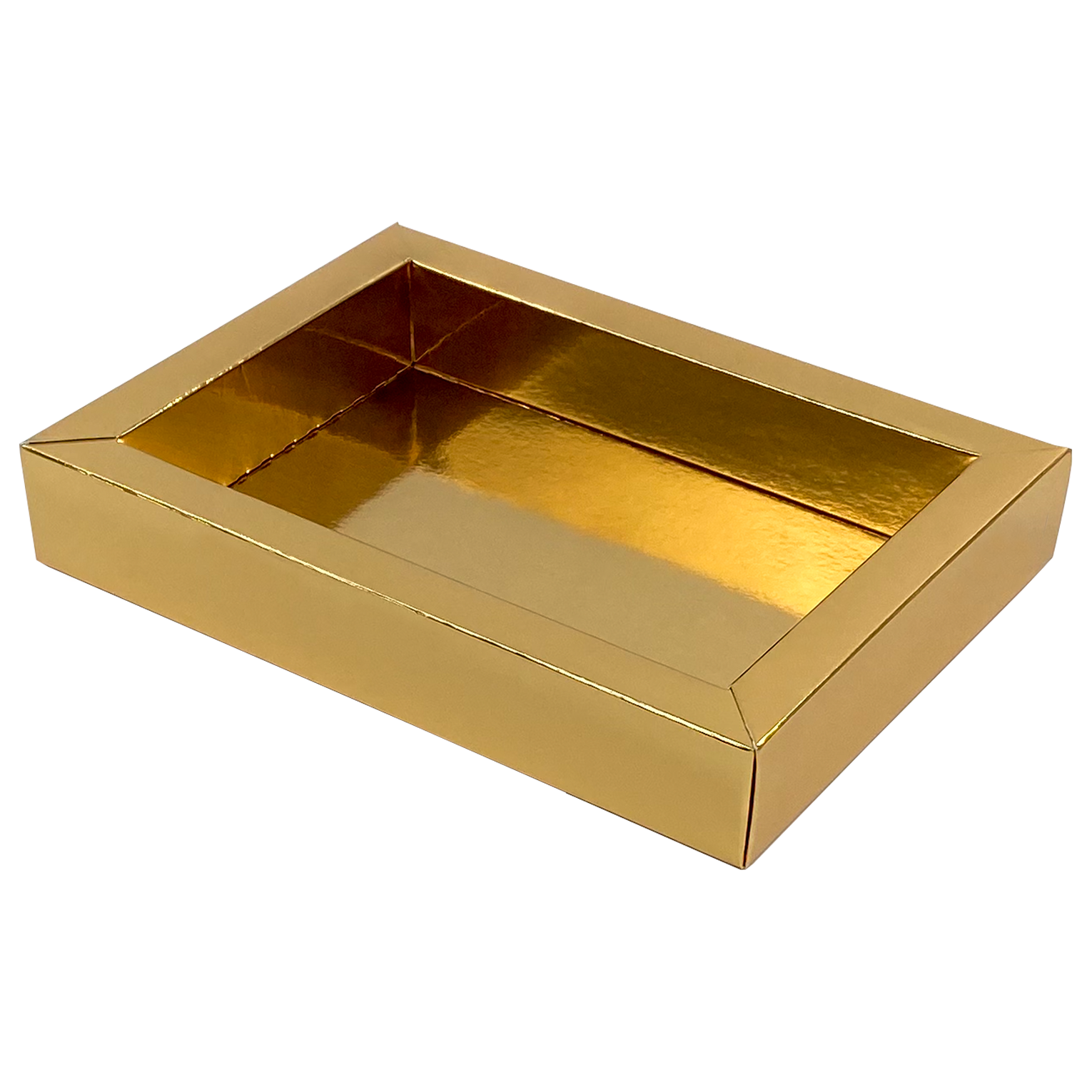GK7 Window box with transparant lid (shiny gold) - 175*120*33mm - 100 pieces