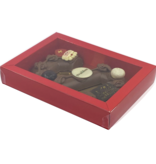 GK7 Window box with transparant lid (red) - 175*120*33mm - 100 pieces