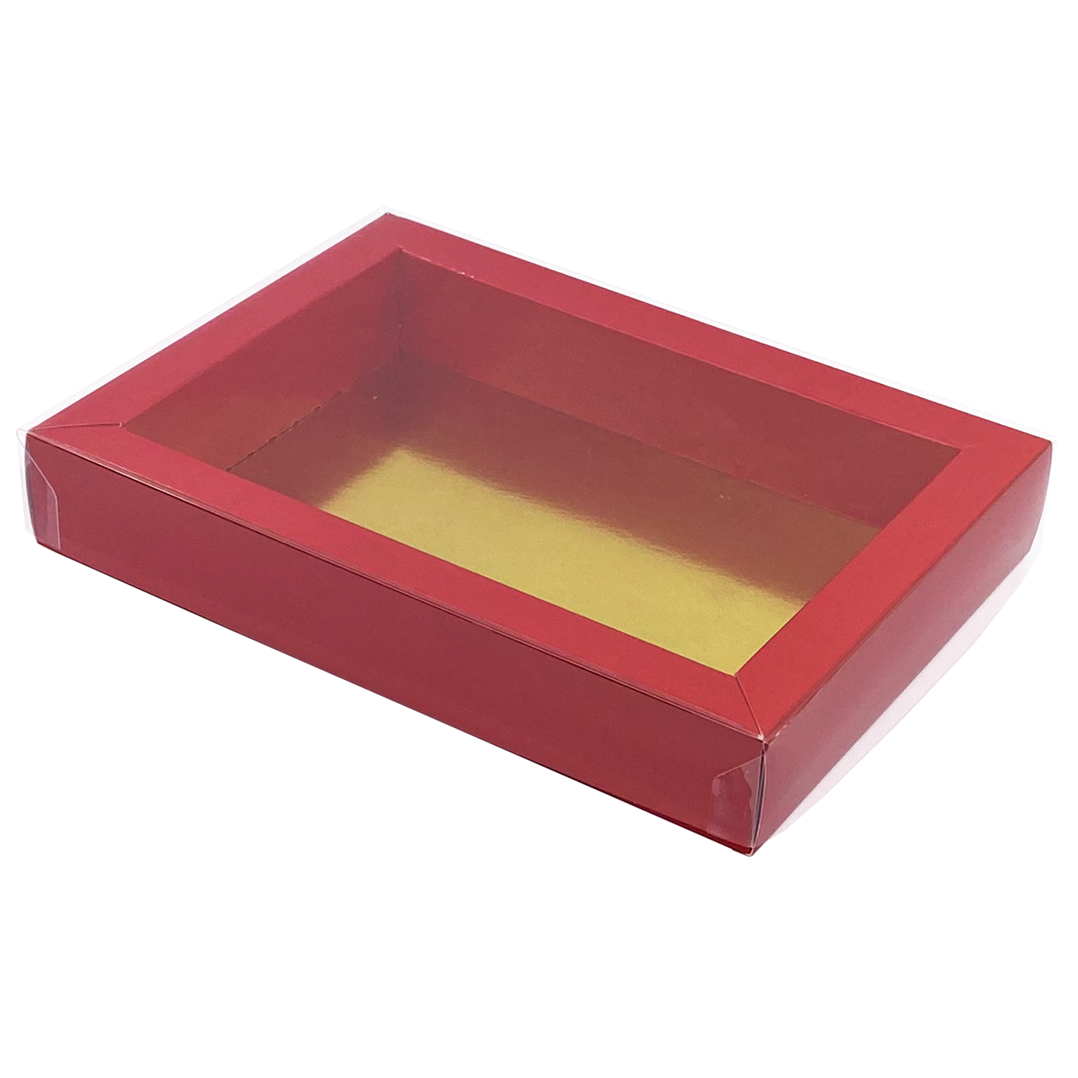 GK7 Window box with transparant lid (red) - 175*120*33mm - 100 pieces