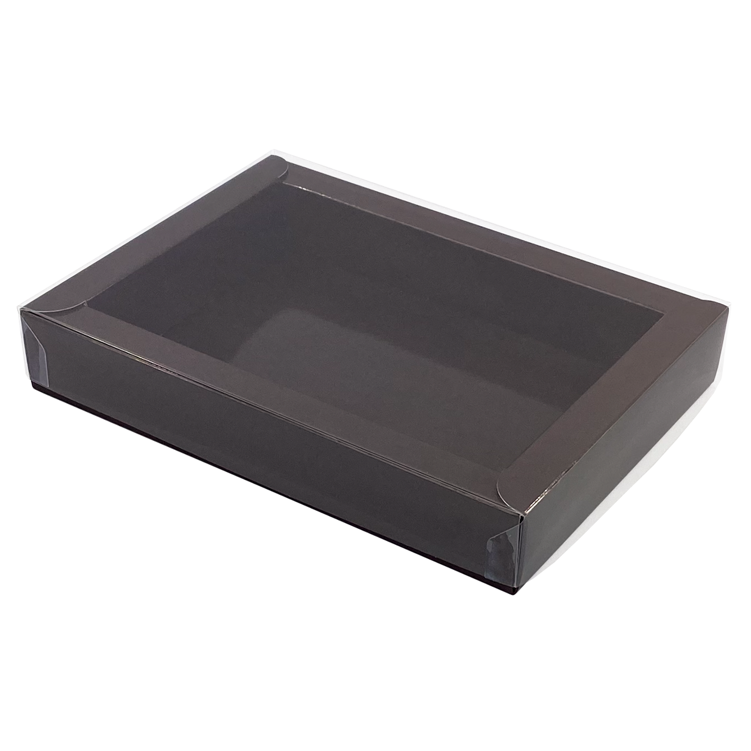 GK7 Window box with transparant lid (dark brown) - 175*120*33mm - 100 pieces