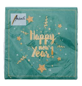 Serviette New year Glitzer