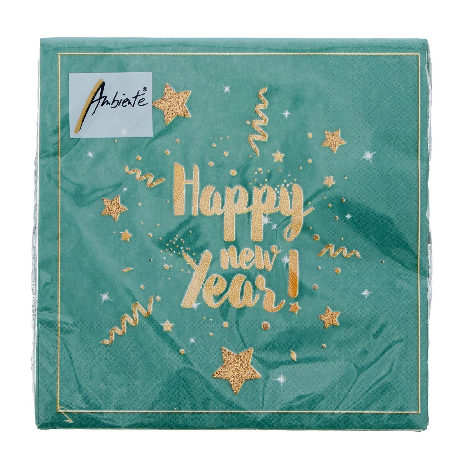 Serviette New year Glitzer