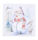 Napkin Snowman in nature