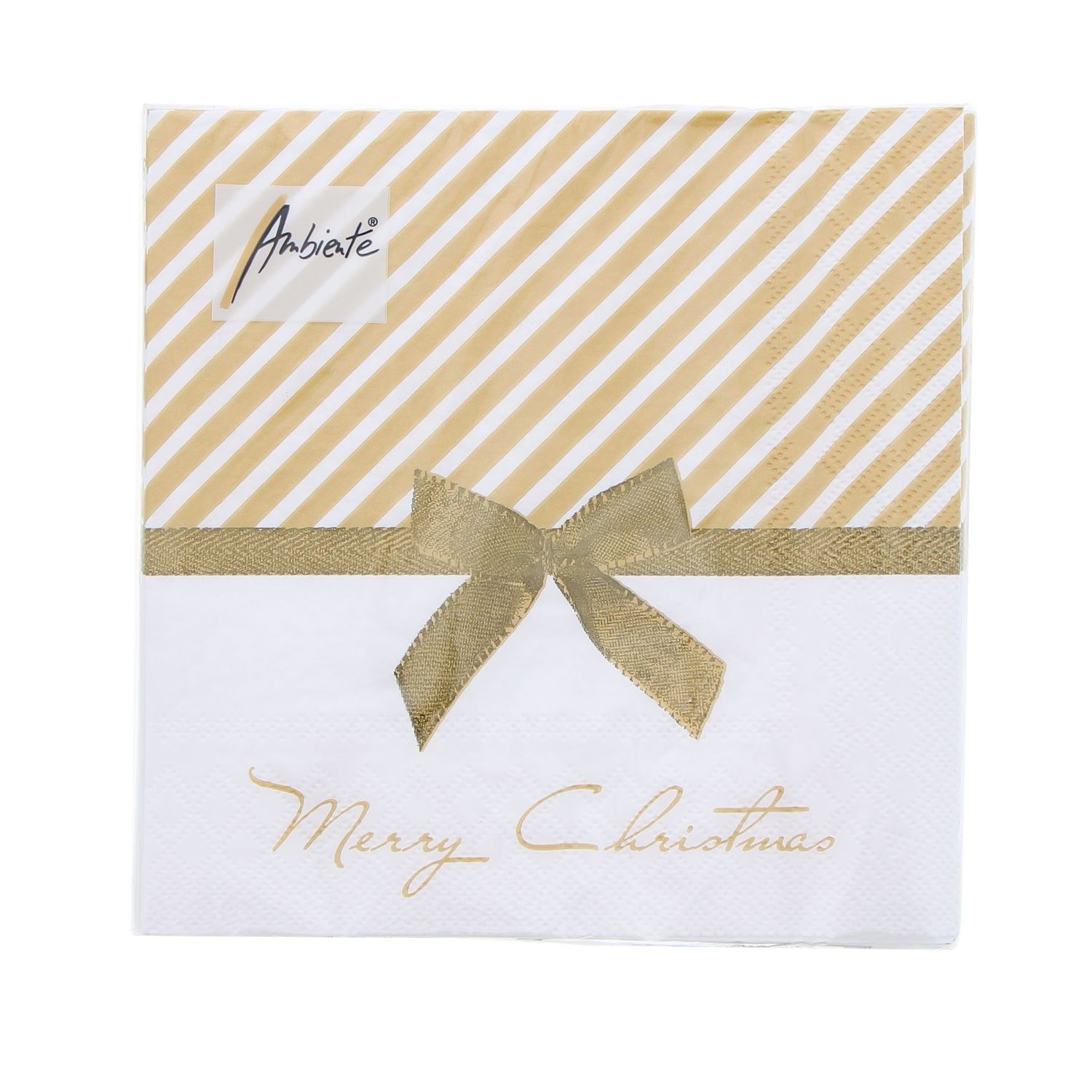 Serviette Christmas rot oder gold band