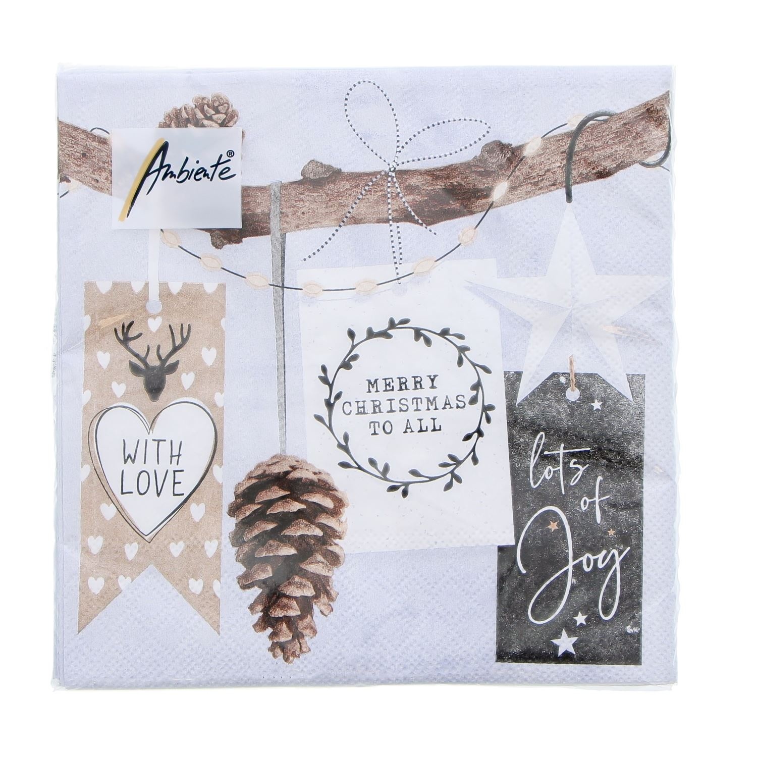 Napkin  Christmas hangtags