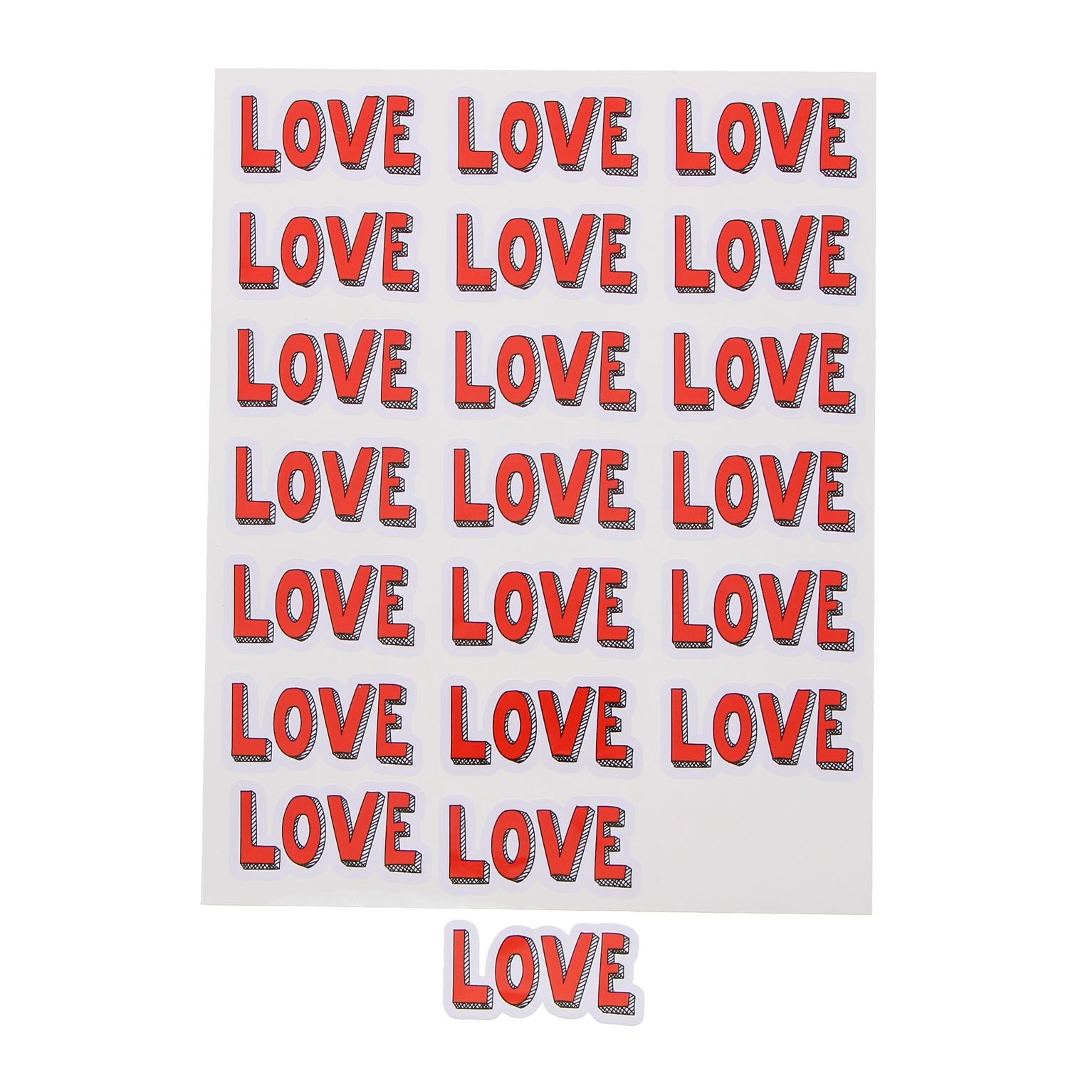 Sticker blinkend  "Sparkling Love" tekst