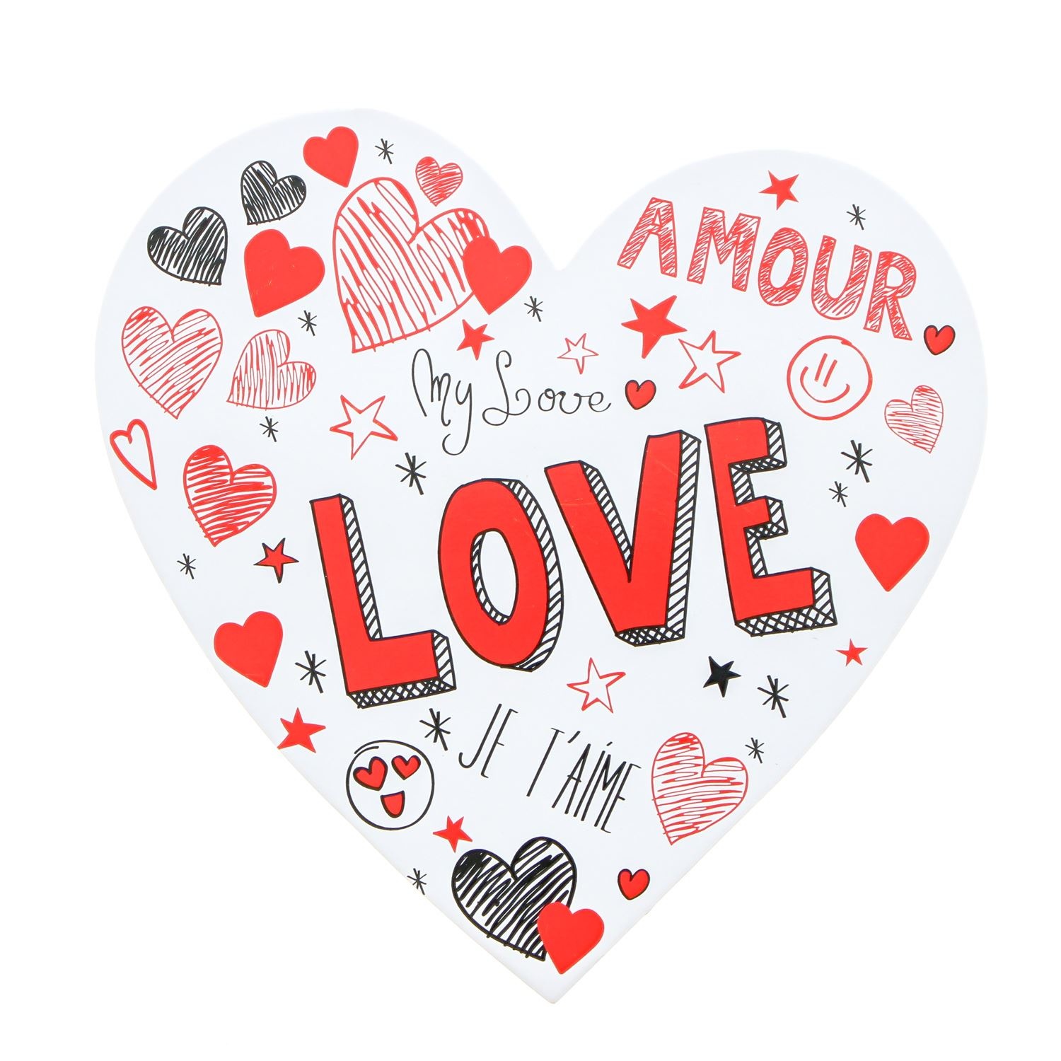 Pancarte  "Sparkling Love" 18 cm- 4 Stück