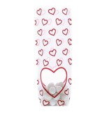 Gelaitonneer koord chenille rood