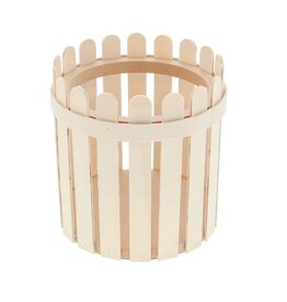 "Hekwerk" rond hoog bakje naturel