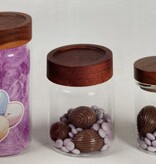 Stock pot with acacia rotating lid brown.
