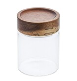 Stock pot with acacia rotating lid brown.