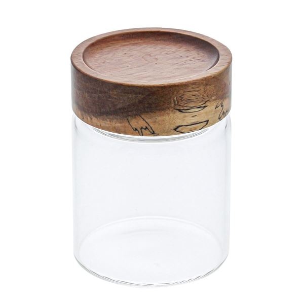 Stock pot with acacia rotating lid brown.