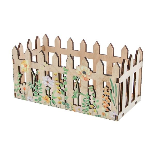 Tray fence rectangular with floral print