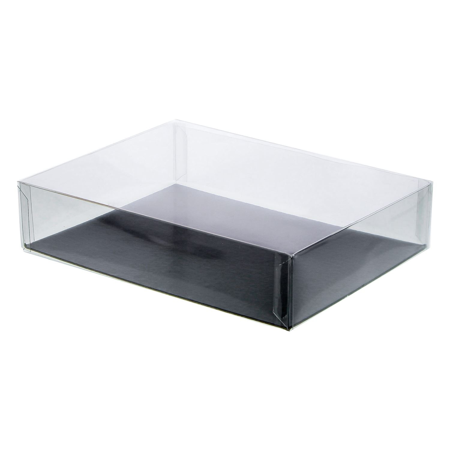 PVS doos met deksel 200*150*48 mm + zwart karton Z135