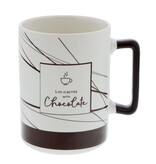 "Lines" life is better with chocolate mug