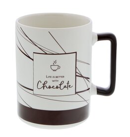 "Lines" life is better with chocolate mug