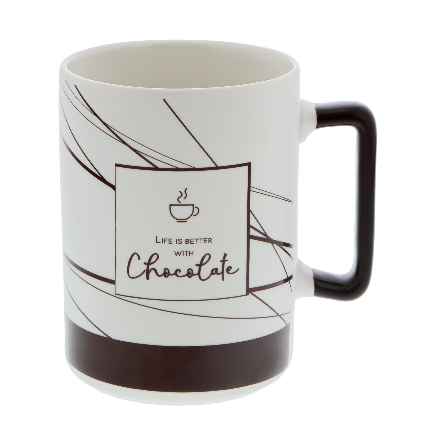 "Lines" life is better with chocolate mug