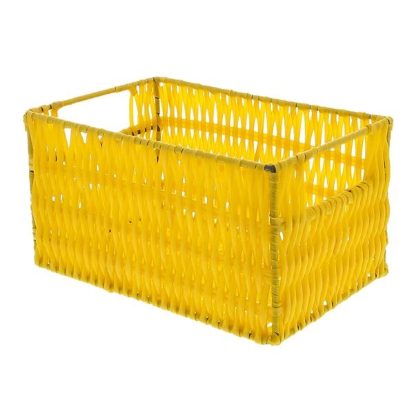 Plastic basket rectangular - red