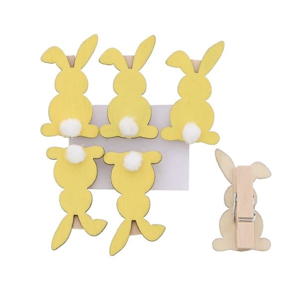 "Fluffy" rabbit with pompom clip