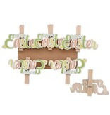 "Happy Easter" knijper  "Tricolor" pastel