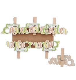 "Happy Easter" clip  "Tricolor" pastel