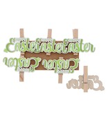 "Happy Easter" clip "Tricolor" pastel