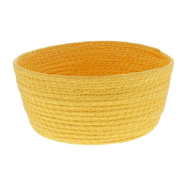 Ronde papier touw  mand - Wit- 10 stuks