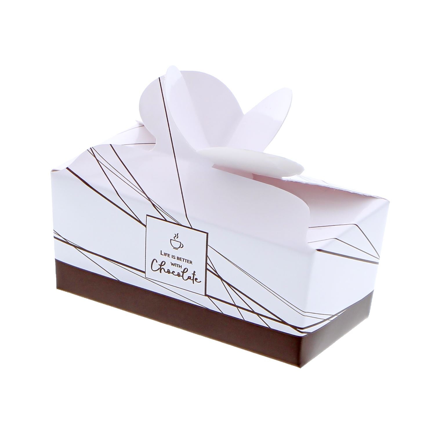 "Lines" La vie est meilleure avec le coffret papillon chocolat 2 pralines